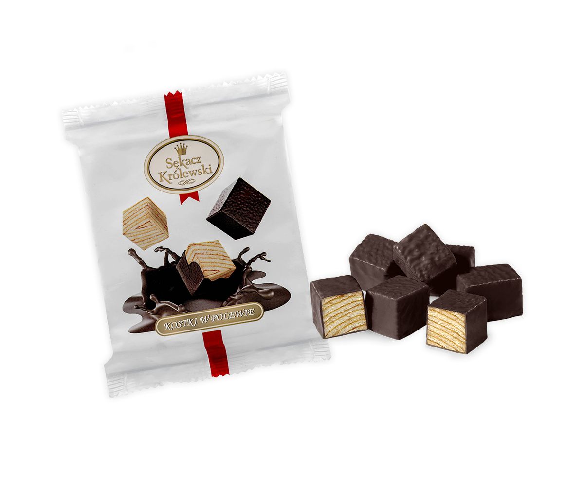 Königlicher Schichtkuchen – Würfel in Glasur 150 g